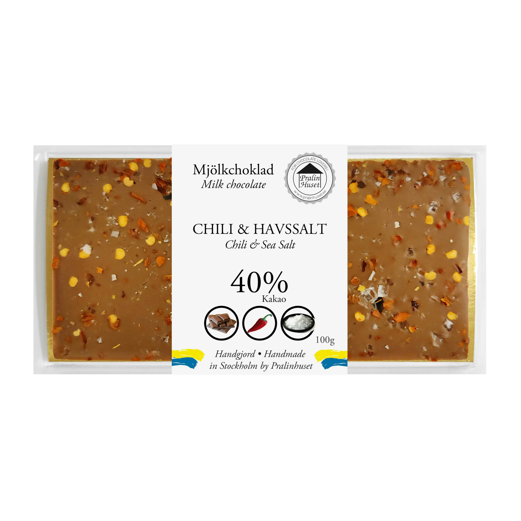 Pralinhuset - 40% Kakao - Chili & Havssalt