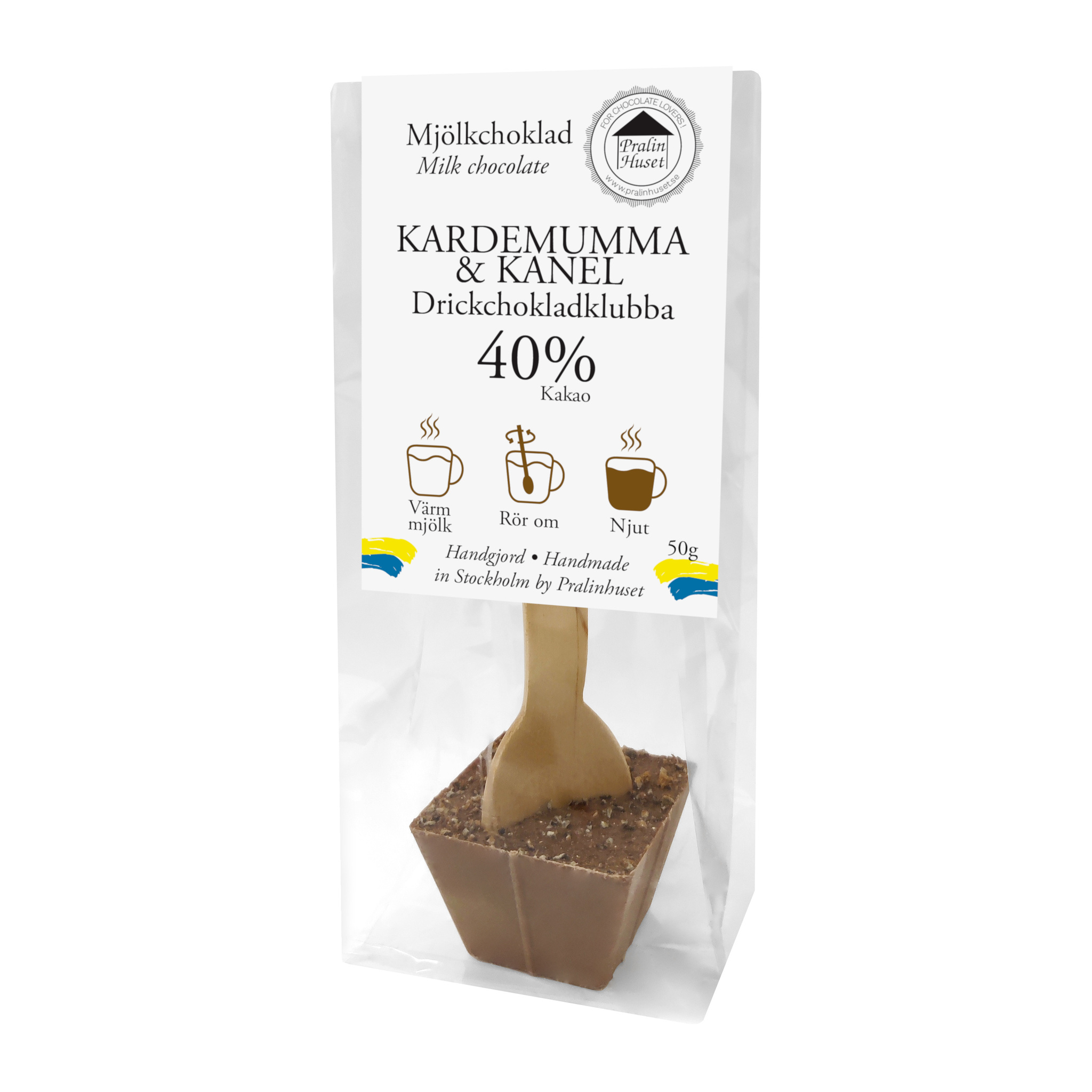 Pralinhuset - Drickchoklad - 40% Kakao - Kanel & Kardemumma