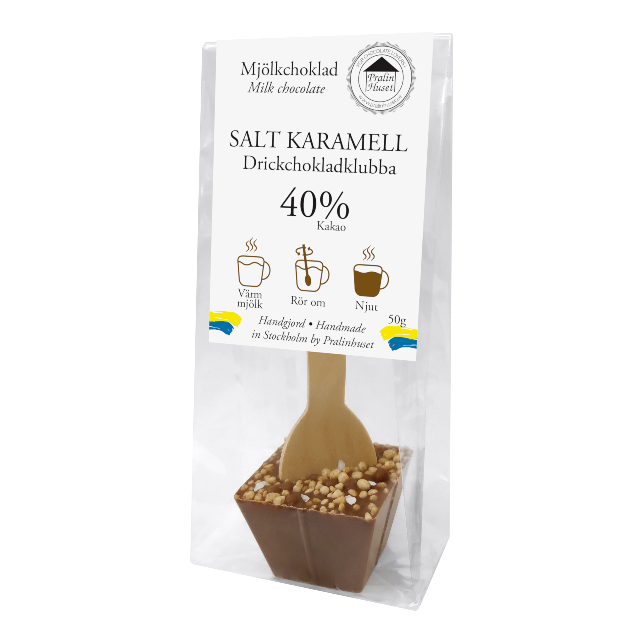 Pralinhuset - Drickchoklad - 40% Kakao - Salt Karamell & Krokantkrisp