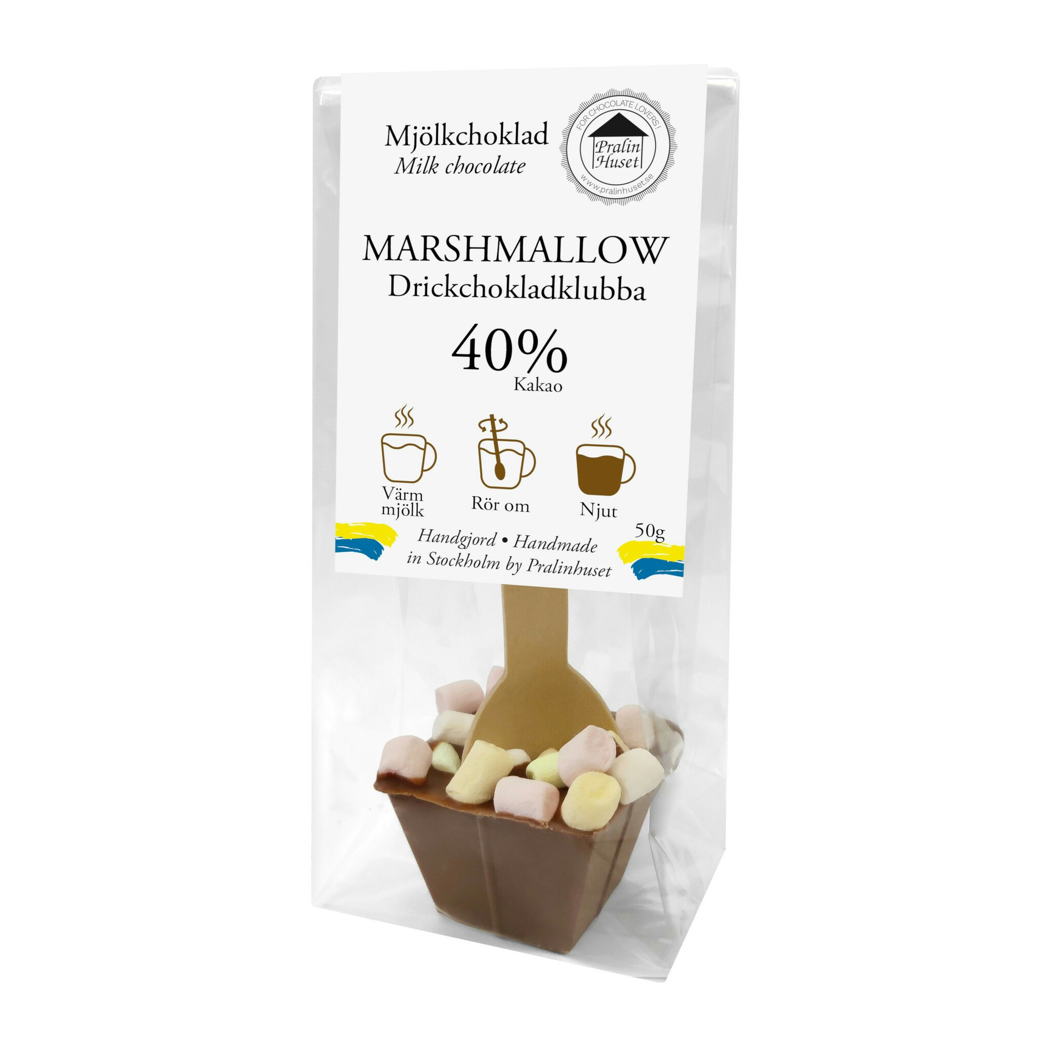 Pralinhuset - Drickchoklad - 40% Kakao - Marshmallows