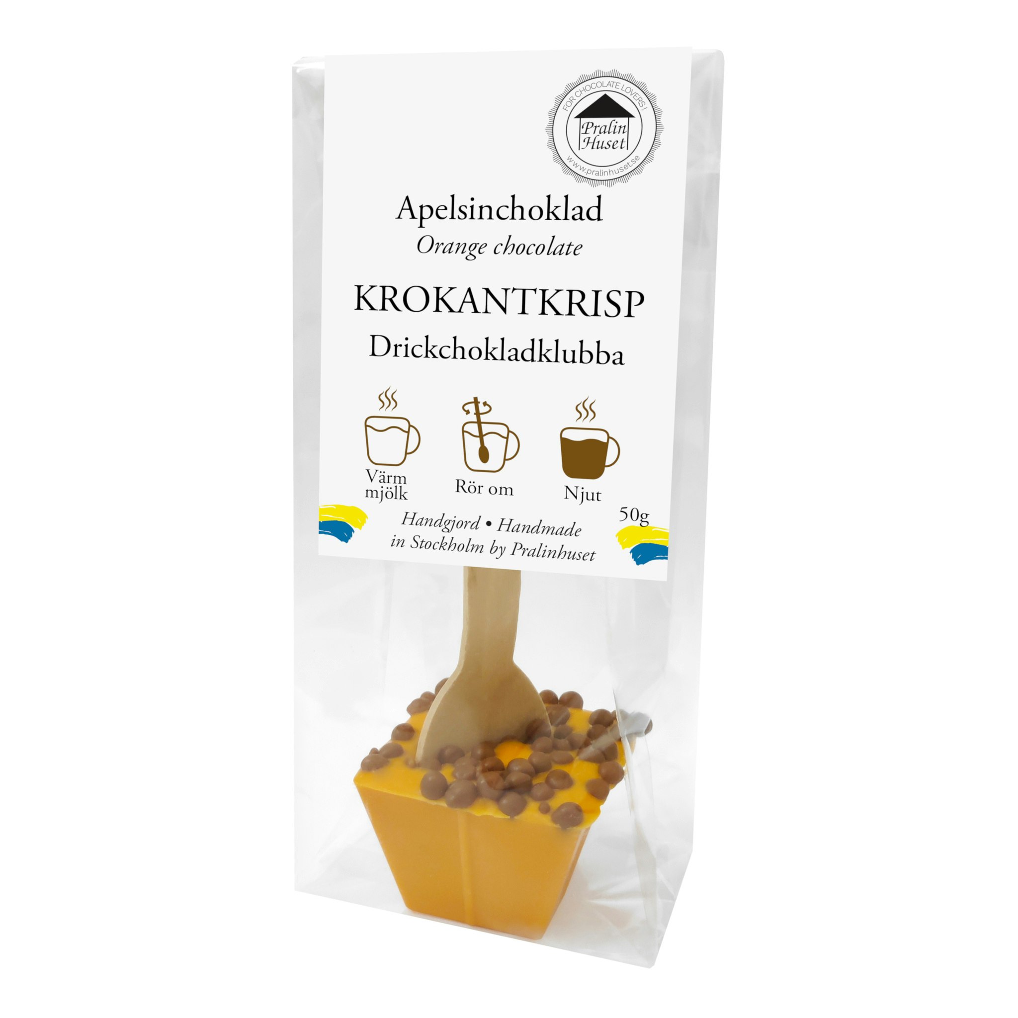 Pralinhuset - Drickchoklad - Apelsinchoklad - Krokantkrisp