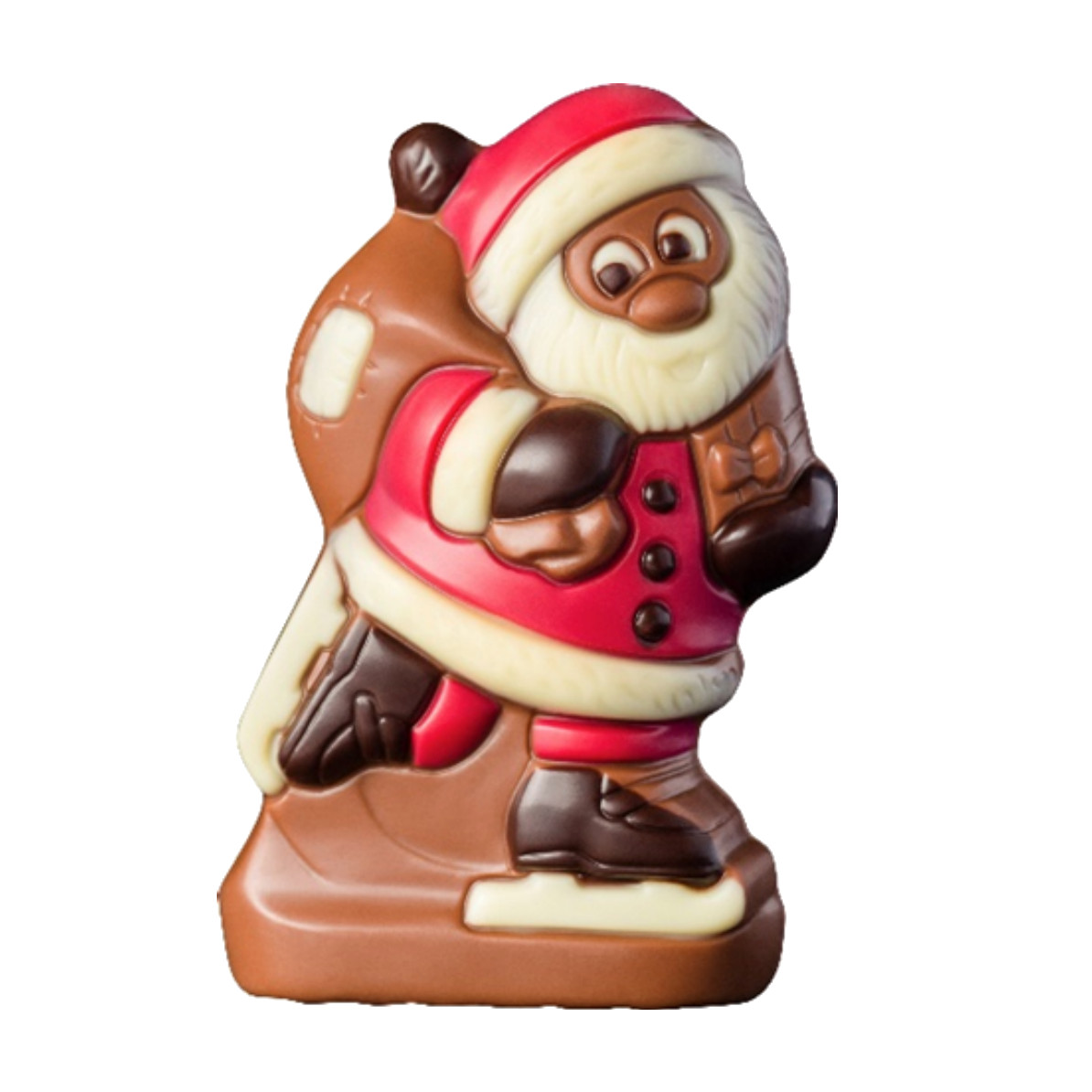 Chokladfigur - Santa on Skates - 50g