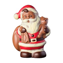 Chokladfigur - Santa with Teddy - 300g