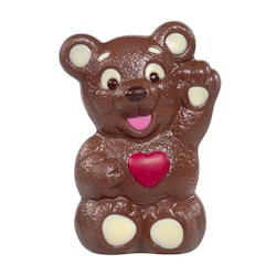 Chokladfigur - Hjärtbjörn - Mjölkchoklad