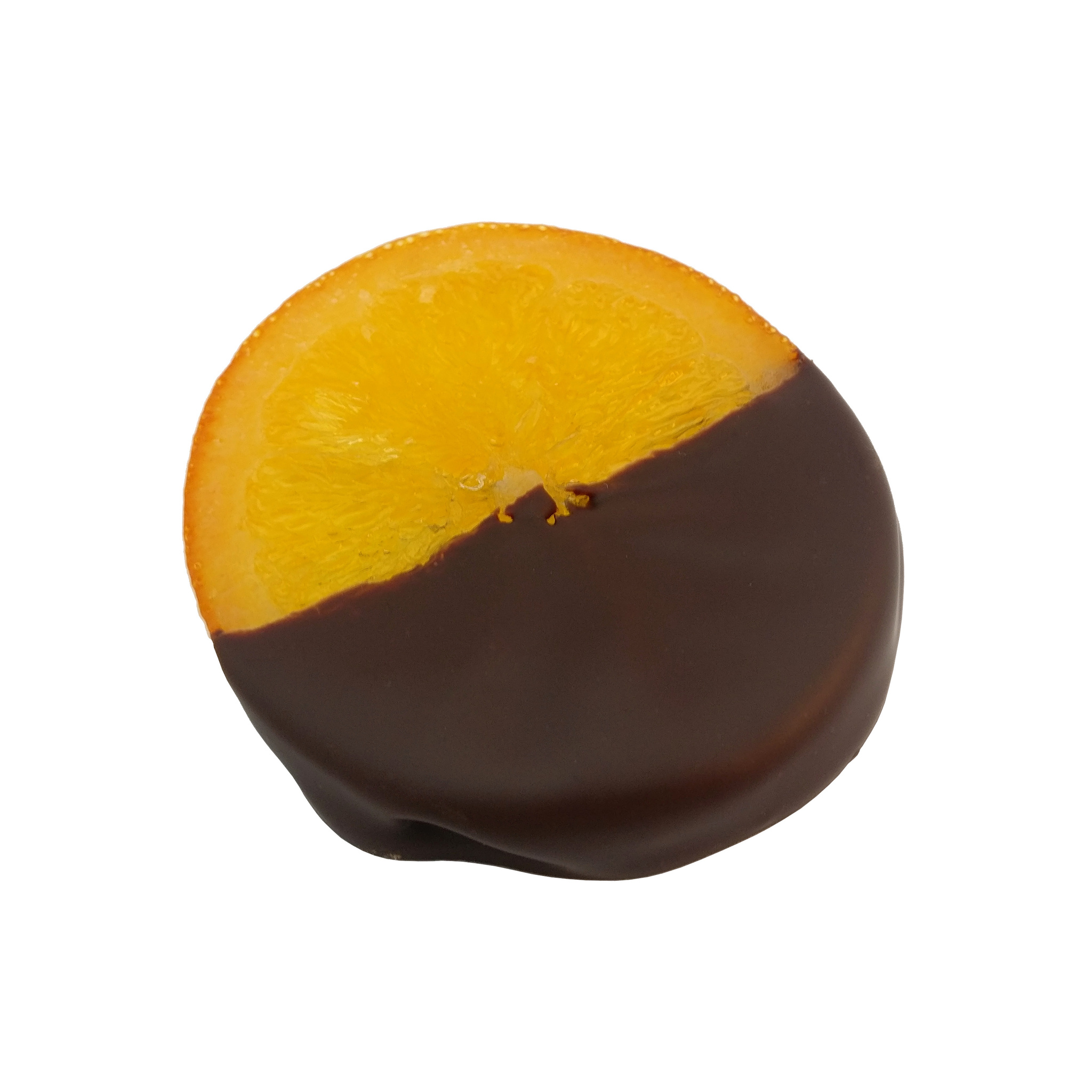 Pralin & Tryffel - Syltad Apelsinskiva Doppad i Mörk Choklad
