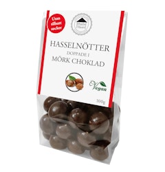 Pralinhuset - Hasselnötter i Mörk Choklad - Utan Tillsatt Socker