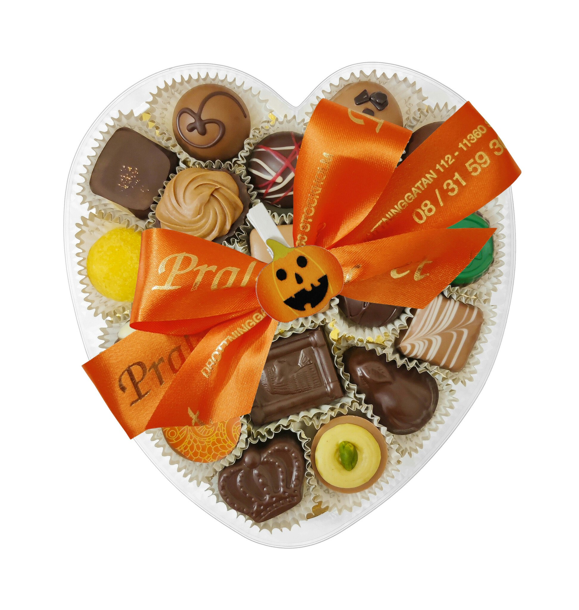 Pralinhuset - Hjärtask - Genomskinlig - Halloween