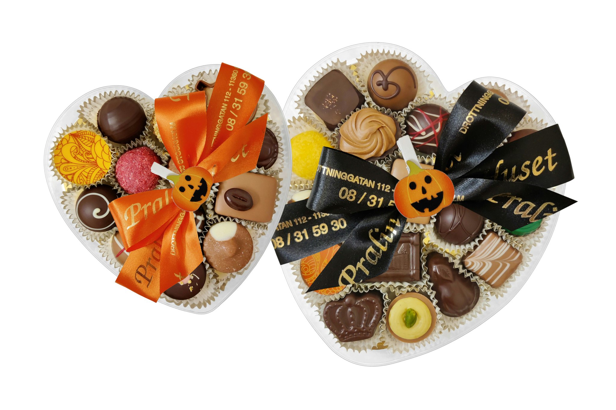 Pralinhuset - Hjärtask - Genomskinlig - Halloween