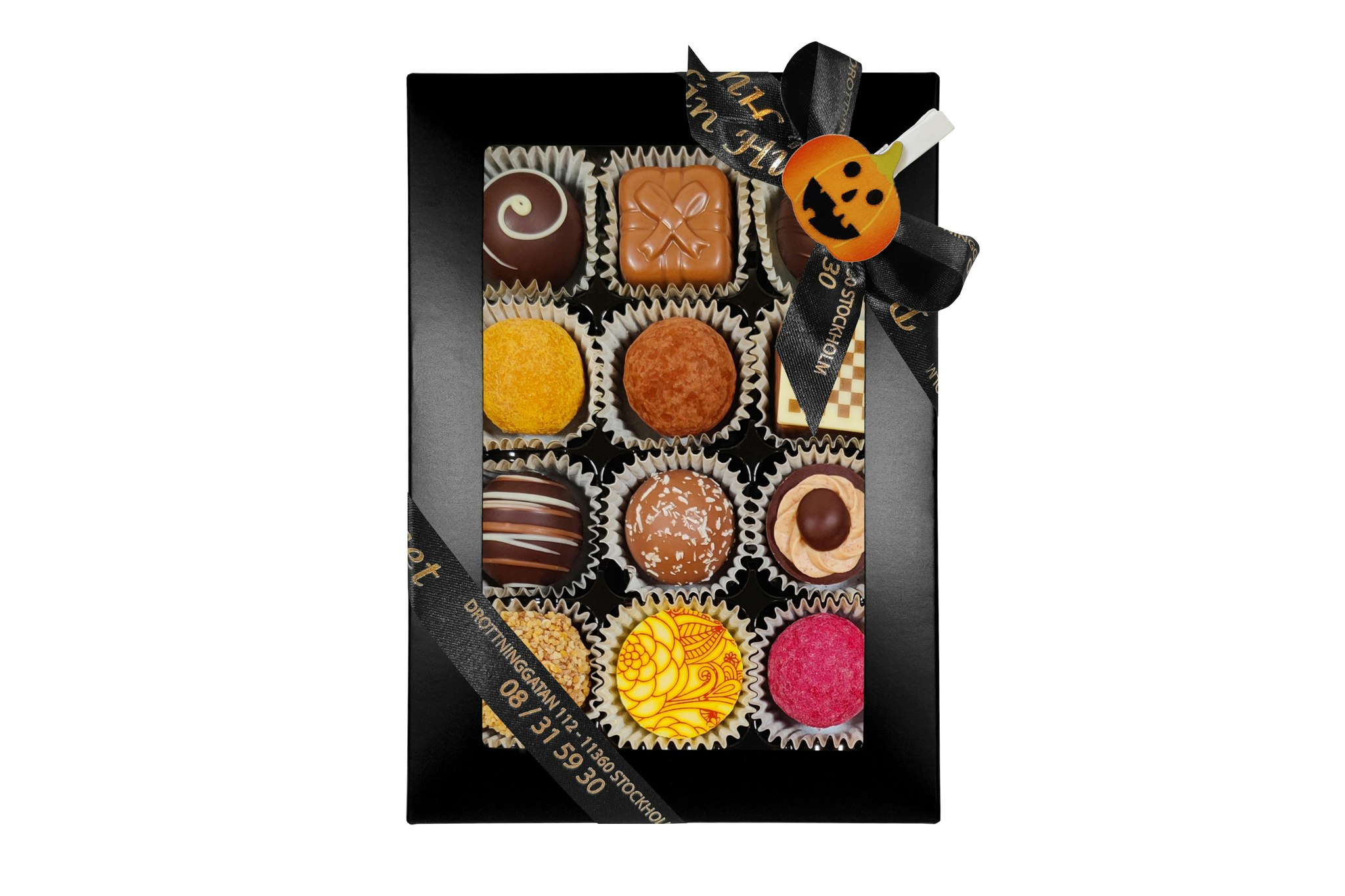 Pralinhuset - Svart Ask - Halloween - 12 Bitar