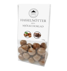 Pralinhuset - Hasselnötter med Mjölkhoklad - 100g