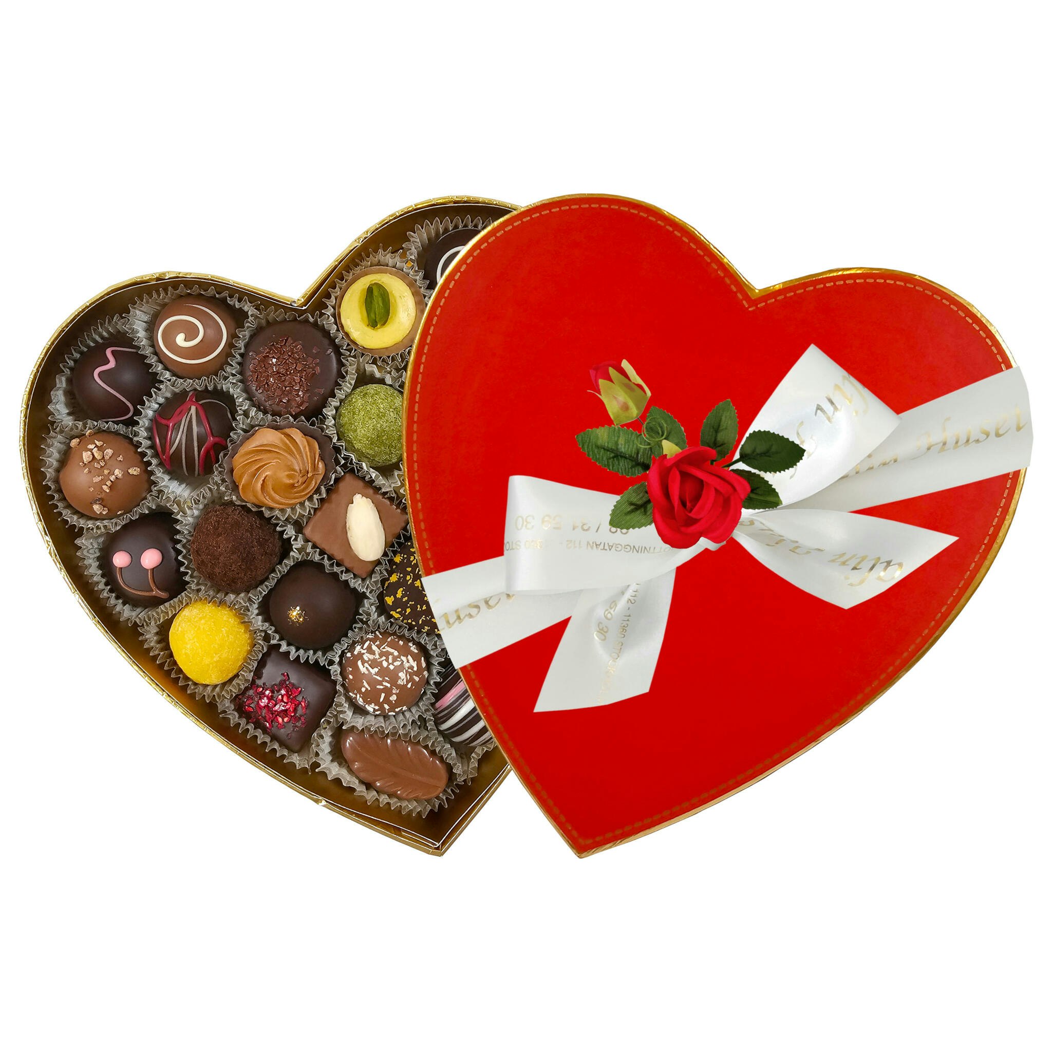 Pralinhuset - Love - Röd Hjärtask - 300g