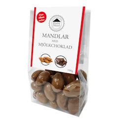 Pralinhuset - Mandlar i Mjölkchoklad - Utan Tillsatt Socker