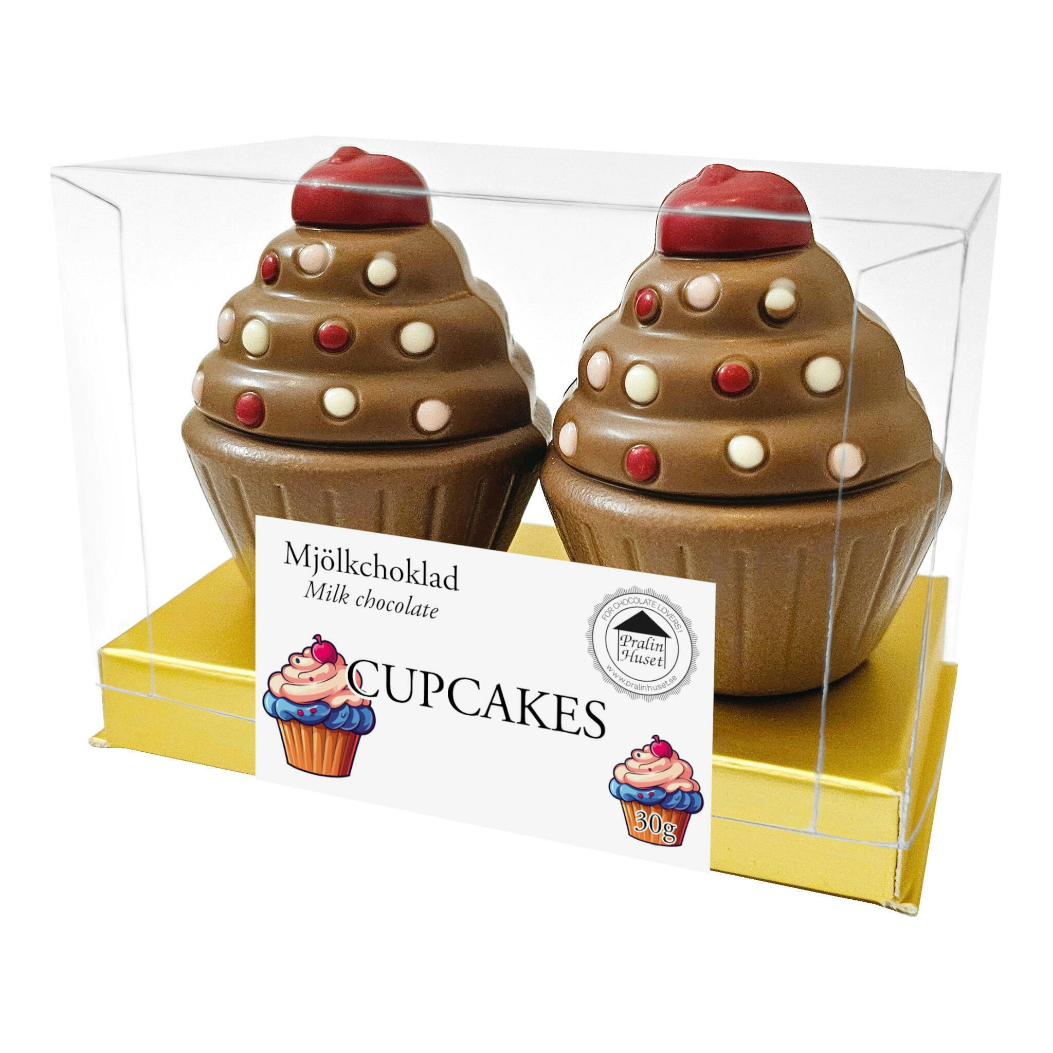 Chokladfigur - Cupcakes 2 pack - Mjölkchoklad - 30g