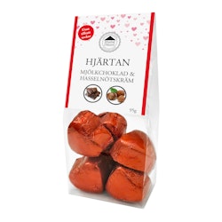 Pralinhuset - Hjärtan - Mjölkchoklad & Nougat - Utan tillsatt socker - 95g