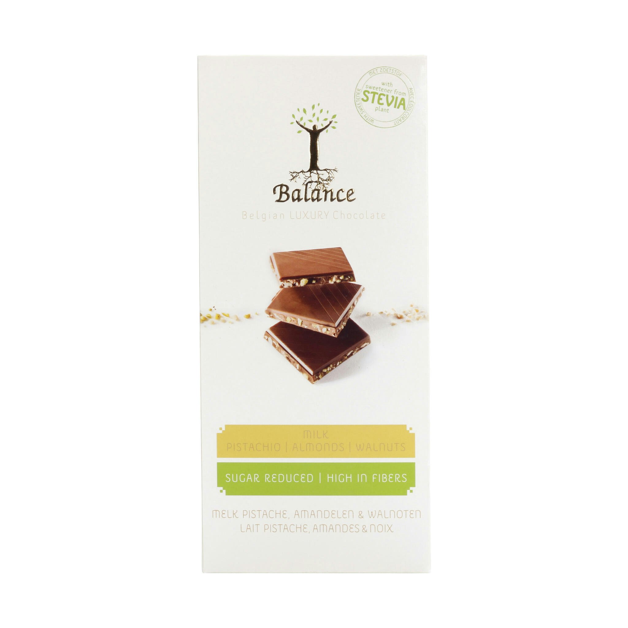 Chokladkaka - 3 Nötter Ljus 85g - Utan Tillsatt Socker