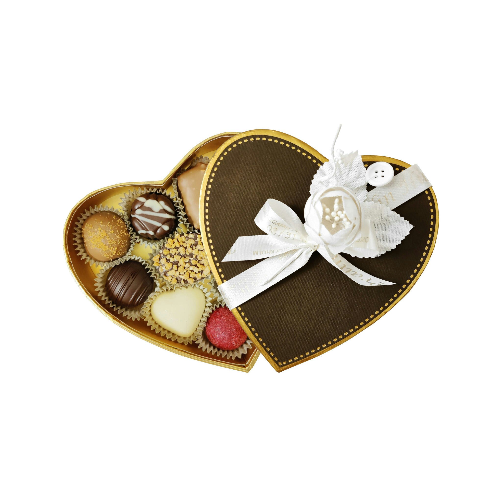 Pralinhuset - Sweetheart - Hjärtask Brun - 135g