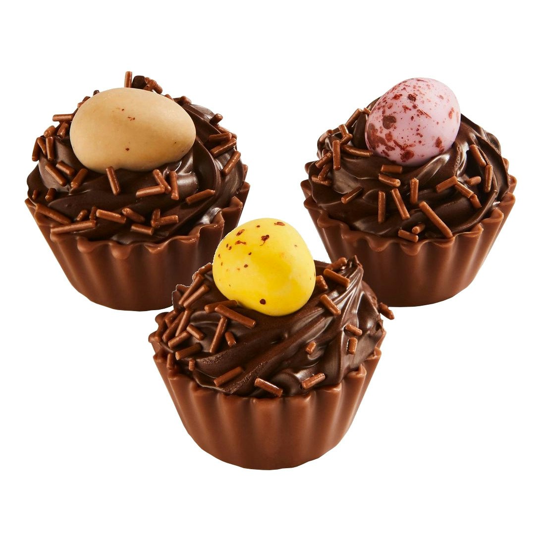 Påskpralin - Dark Easter Cupcake - Mörk Ganache