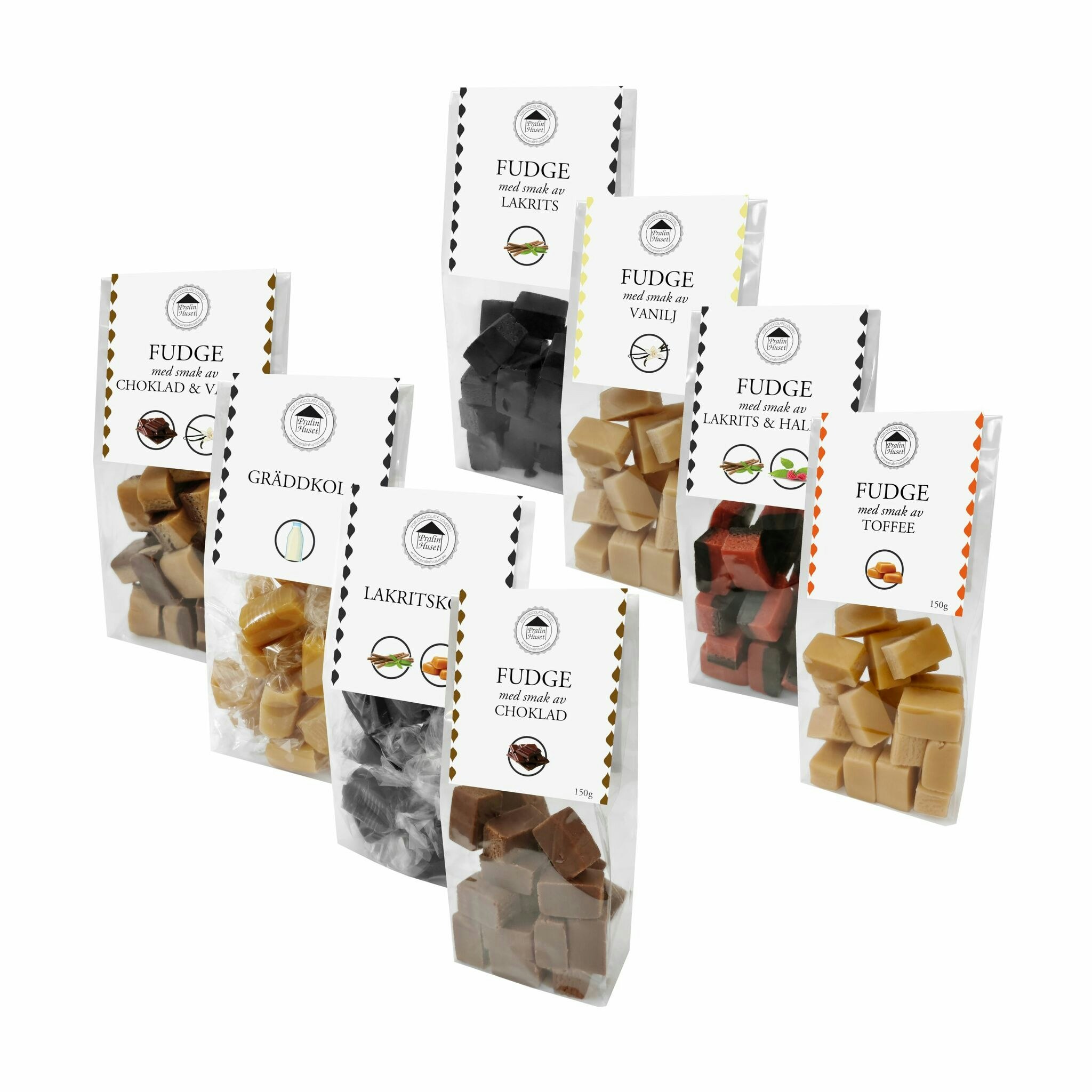 Pralinhuset - Familjeägg Fudge & Kola - 1200 gram