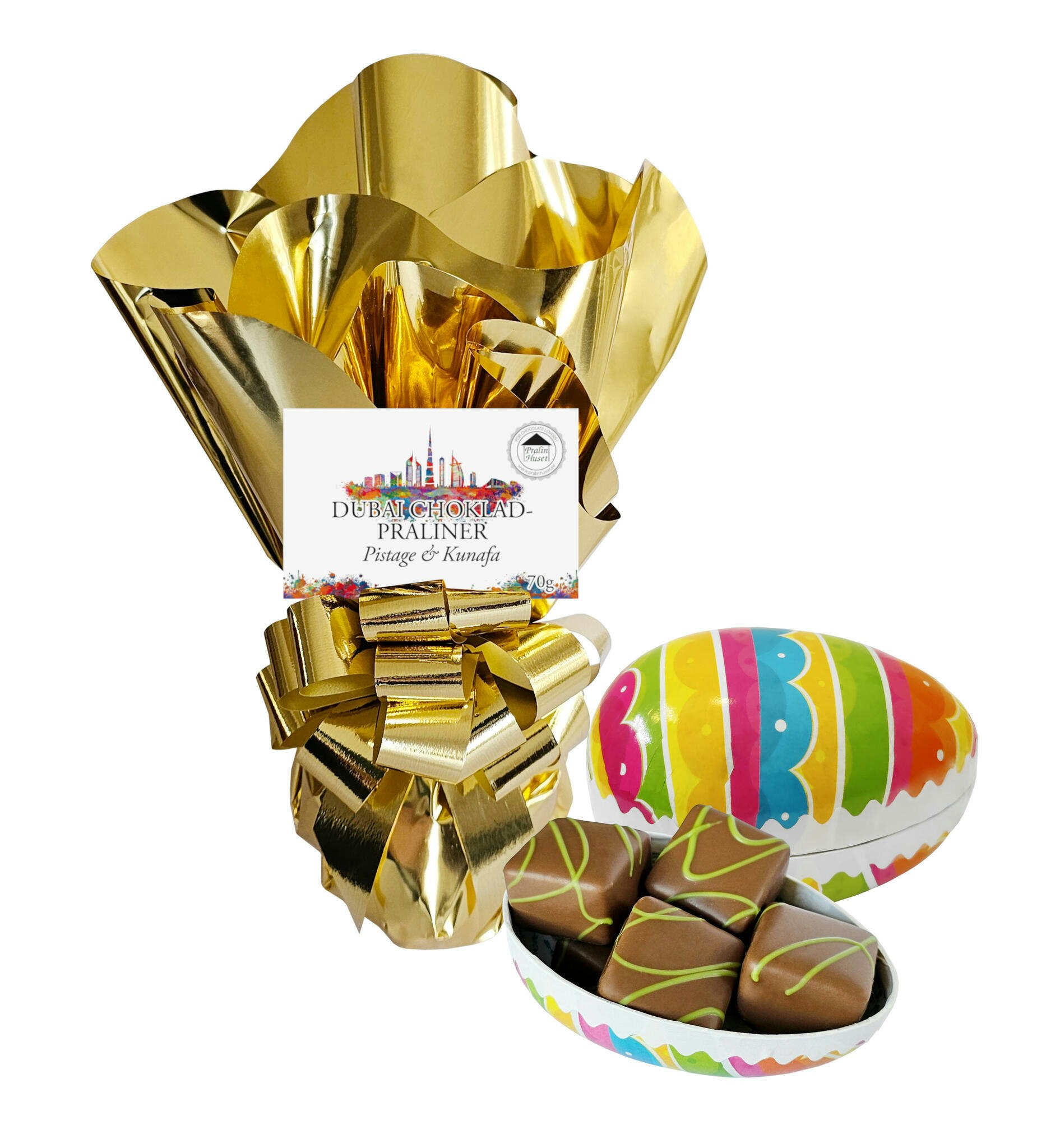 Pralinhuset - Dubaiägg - Dubai Chokladpraliner - 70 gram
