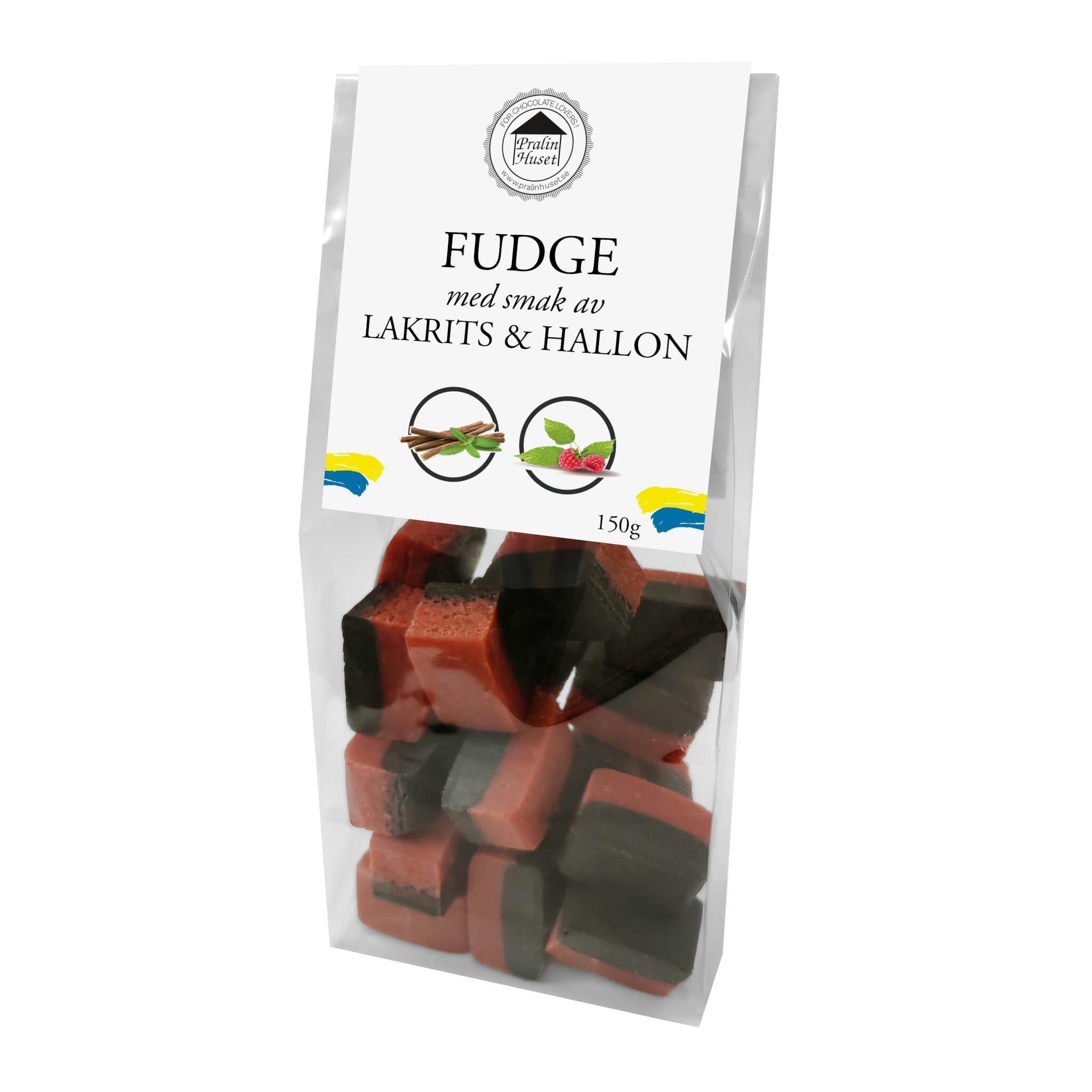 Pralinhuset - Fudge - Lakrits & Hallon