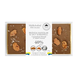 Pralinhuset - 40% Kakao - Brända Mandlar & Salt Karamell