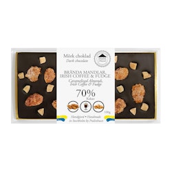 Pralinhuset - 70% Kakao - Brända Mandlar, Irish Coffee & Fudge