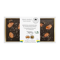 Pralinhuset - 70% Kakao - Brända Mandlar &  Kardemumma