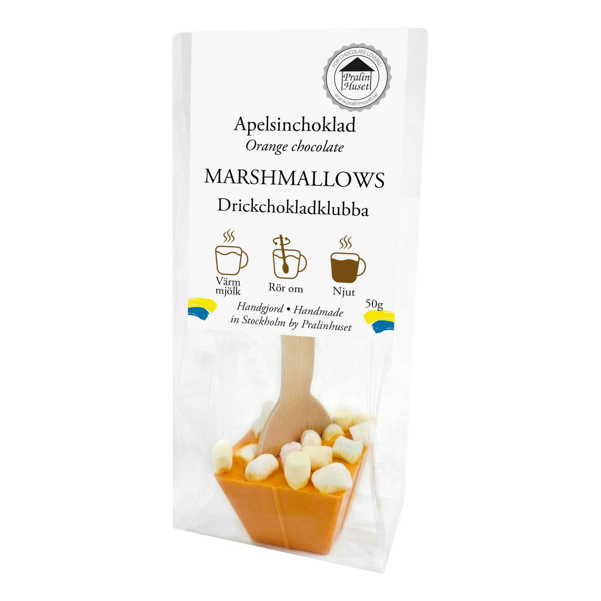 Pralinhuset - Drickchoklad - Apelsinchoklad - Marshmallows