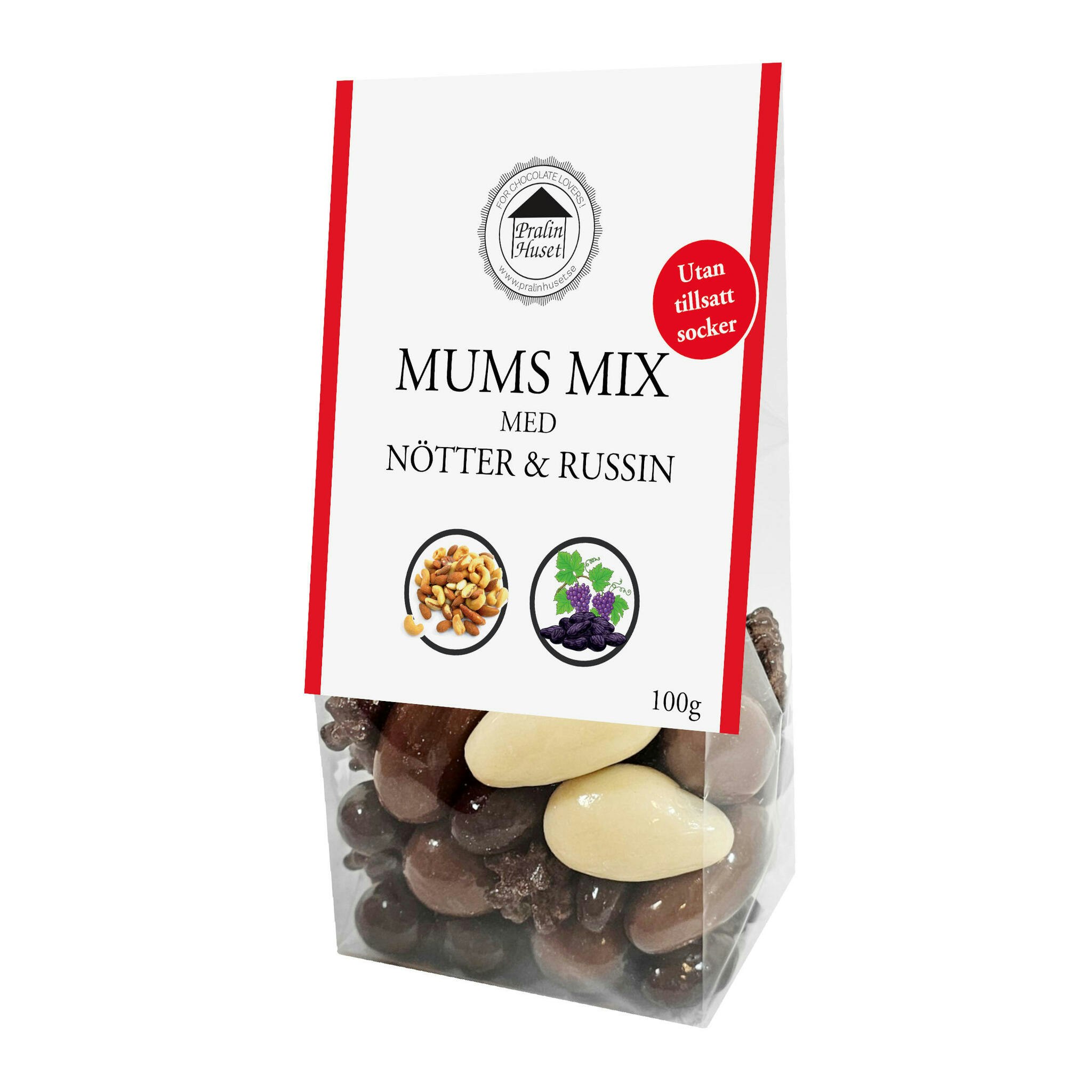 Pralinhuset - Mums Mix - Nötter & Russin - Utan tillsatt socker - 100g