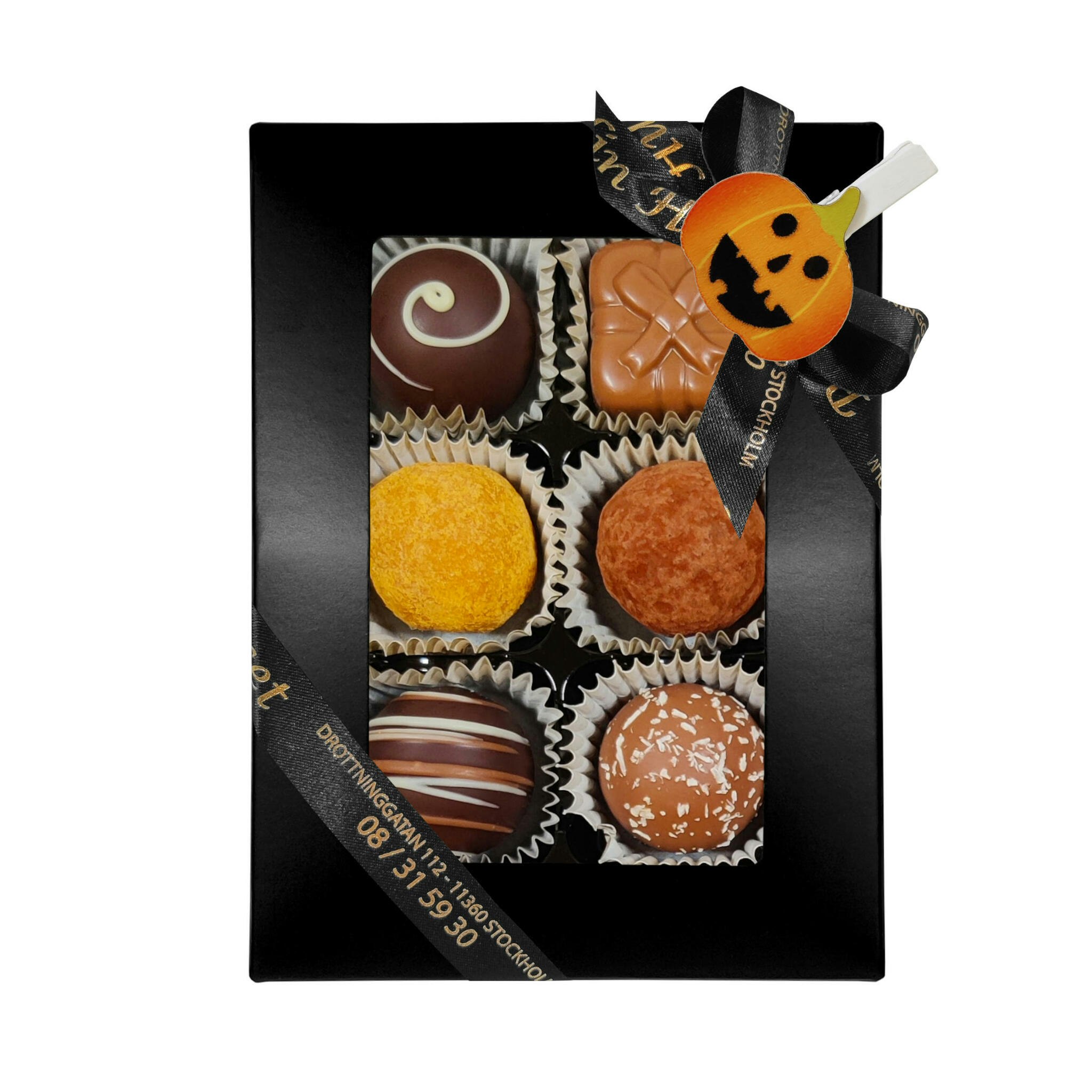 Pralinhuset - Svart Ask - Halloween - 6 Bitar