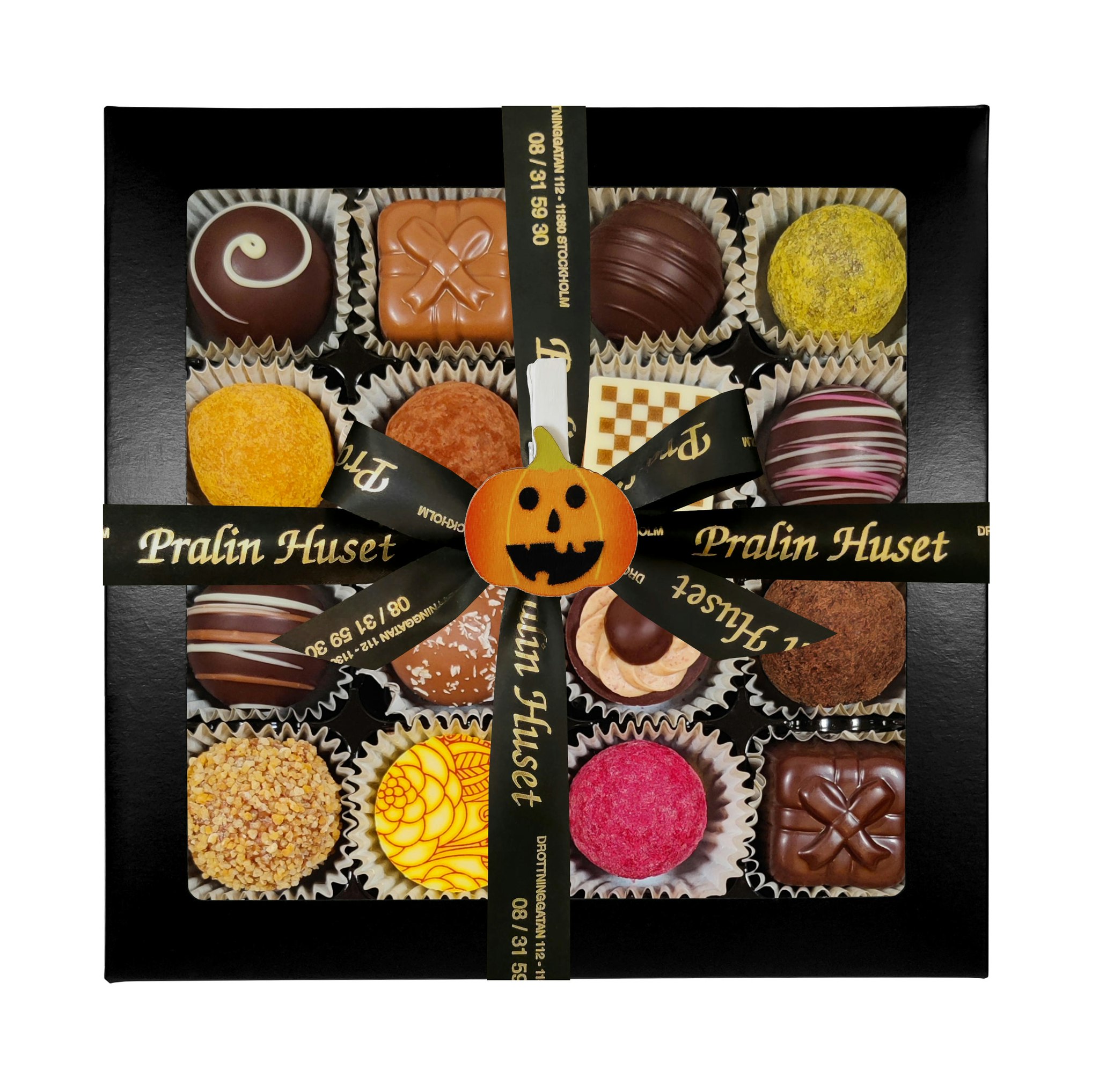 Pralinhuset - Svart Ask - Halloween - 16 Bitar