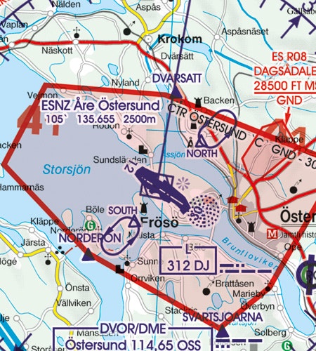 VFR Karta Sverige Norr 1:500 000