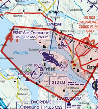 VFR Karta Sverige Norr 1:500 000