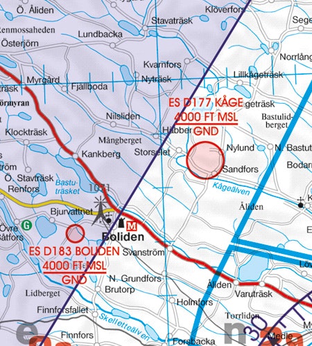 VFR Chart Sweden North 1:500 000