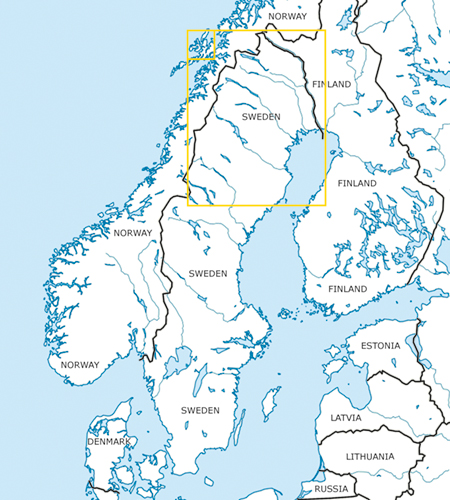 VFR Karta Sverige Norr 1:500 000