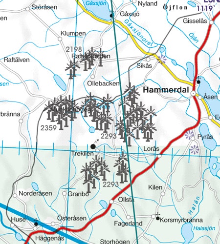 VFR Karta Sverige Center Syd 1:500 000