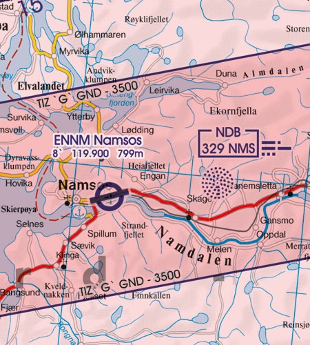 VFR Chart Norway North 1:500 000