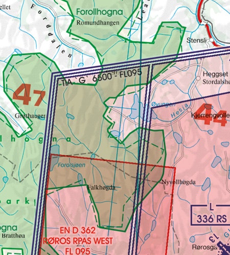 VFR Karta Norge Syd 1:500 000