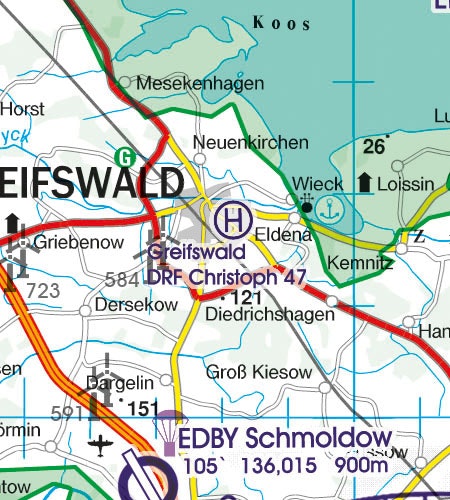 VFR Chart Germany North 1:500 000