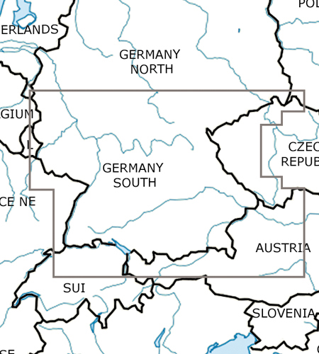 VFR Karta Tyskland Norr 1:500 000