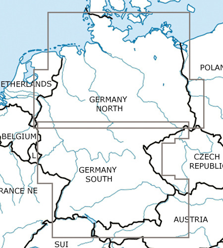 VFR Karta Tyskland Norr 1:500 000