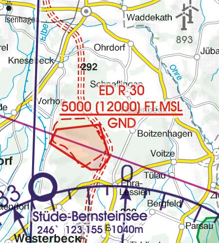 VFR Chart Germany North 1:500 000