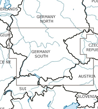 VFR Karta Tyskland Syd 1:500 000