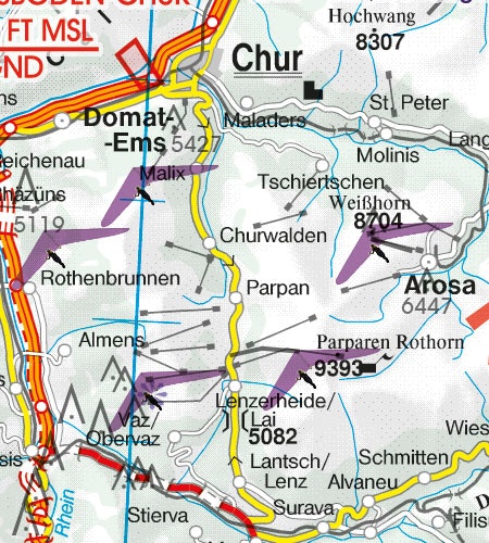 VFR Chart Switzerland 1:500 000