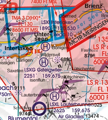 VFR Chart Switzerland 1:500 000