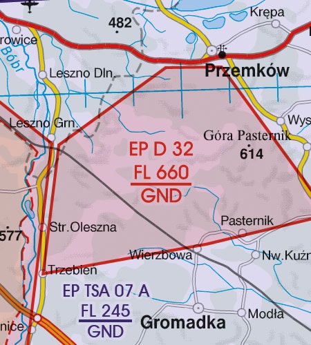 VFR Chart Poland North 1:500 000