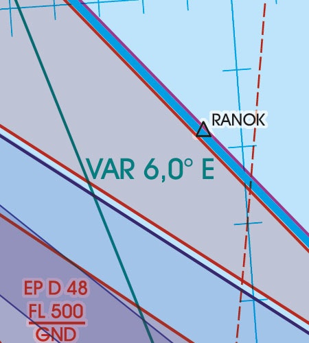 VFR Karta Polen Norr 1:500 000