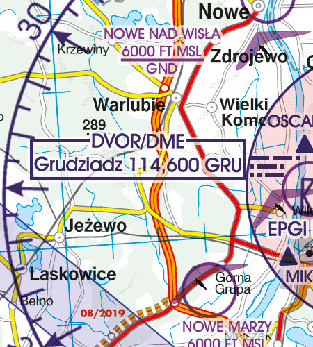 VFR Karta Polen Norr 1:500 000