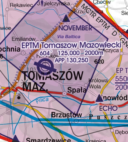 VFR Chart Poland North 1:500 000