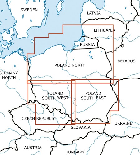 VFR Chart Poland North 1:500 000